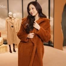 트와이스 쯔위, 일본 열도 뒤흔든 우아한 자태 포근한 테디베어 코트룩