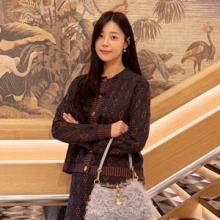 한지혜, 40대 검사 사모님의 차분한 품격! 우아한 아가일 패턴 니트 셋업 데일리룩