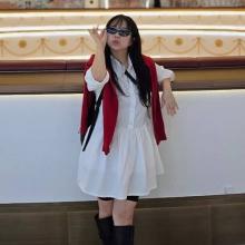 홍현희, 분위기 변신! 개그우먼은 잊어 화이트 원피스에 레드 마카오 러블리룩