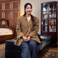 서동주, 본업으로 돌아왔다! 지적 애티튜드 헤링본 브라운 재킷 변호사룩