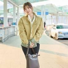 채수빈, 패션은 벌써 봄바람! 화사한 꽃미모 옐로 블루종 패션 베트남 출국