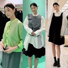 한지혜, 예쁜 엄마의 5가지 봄 스타일! 블루종 카디건과 뷔스티에로 멋낸 봄 페미닌룩