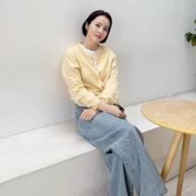 한혜진, 남편 응원 위해 딸과 함께 포항행! 더 어려진 숏컷 단발 옐로 카디건 여행룩