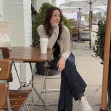 손태영, 뉴욕댁의 외출 카디건을 짧게! 더 슬림해 보이는 크롭 니트 카디건 데일리룩