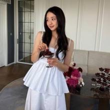 손연재, 2살 아들 맘 잊은 하이틴 청순미! 러블리한 화이트 페플럼 셋업 섬머룩