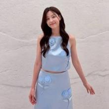 한지혜, 수국을 입었네! 로맨틱 걸리시 화사한 투피스 셋업 러블리 섬머룩