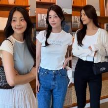 한지혜, 간편해서 입기 좋아 반팔 티셔츠 AtoZ! 스키니•스커트와 찰떡 티셔츠 섬머룩