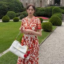 이성경, 화려하게 핀 여름 여신! 로맨틱 럭셔리 오렌지 바록 섬머 드레스룩