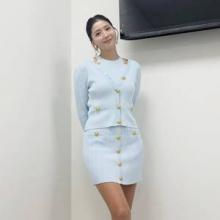 오윤아, 6Kg 찐 몸매 맞아? 11년만에 재혼 단아한 모델 핏 케이블 니트 셋업 출근룩