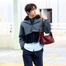 투모로우바이투게더 연준, 여자 핸드백 들었나? 시어링 재킷에 가죽 백 젠더리스 출국룩