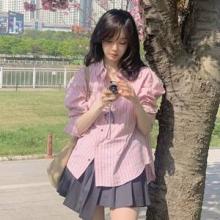 강민경, 30대 패션 CEO의 예쁜 봄 나들이! 셔츠에 미니 만찢녀 인형미모 프레피룩 