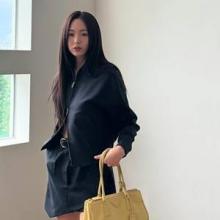 금새록, ‘무쇠소녀단’ 도전 앞둔 도시 시크녀! 지퍼 푸른 멋녀 재킷 투피스룩
