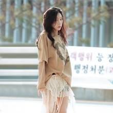 [패션엔 포토] 태연, 스커트가 파격! 시스루 프린지 스커트로 끝낸 보헤미안 걸리시룩