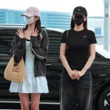 [패션엔숏] 아이브 장원영-안유진, 꽁꽁 가려도 귀엽고 스타일리시한 걸리시룩 LA 출국