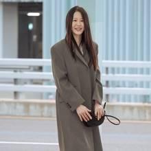 [패션엔 포토] 고현정, 블랙 말고 브라운! 가을 감성 가득한 브라운 코트룩 뉴욕행