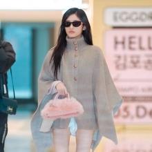 [패션엔 포토] 아이브 이서, 공항 접수 러블리 하의실종! 케이프 니트 코트로 끝낸 시크한 출국룩