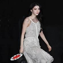 [패션엔 포토] 한소희, 첫 상업 영화 도전! 눈을 뗄 수 없는 스팽글 드레스룩 자태