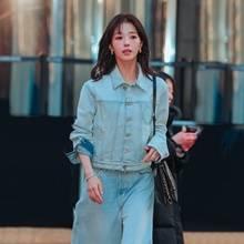 [패션엔 포토] 노정의, 벌써 봄을 입었네! 성수동 환하게 밝힌 미모의 청청 패션