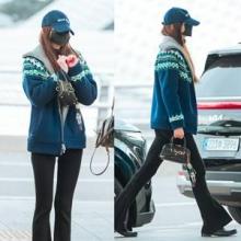 [패션엔숏] 아이브 장원영, 공항이 들썩! 더 길어 보이는 173Cm 슬림 핏 노르딕 무드 출국룩