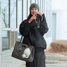 [패션엔 포토] 블랙핑크 지수, 바람막이와 카고 팬츠! 활동성 있는 애슬레저룩 일본 출국