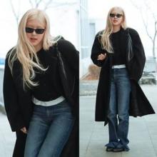 [패션엔숏] 블랙핑크 로제, 코트가 너무 힙해! 데님과 만난 얼죽코 멋쟁이 일본 출국