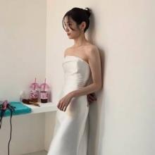 박지현, 말라도 너무 말랐어! 30Kg 감량 말라깽이 몸매 일자핏 튜브톱 드레스룩