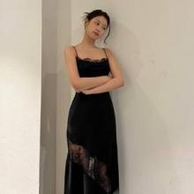 설현, 겨울 벗은 드라마틱 바디 라인! 블랙 슬립 롱 드레스 청순 우아미 레드카펫룩