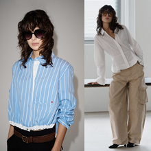 셔츠의 반란! 아이잗컬렉션, 블루종부터 후드 원피스까지 확 달라진 셔츠 스타일