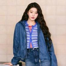 아이브 장원영, 찐 클래식 아메리칸 쿨 걸! 스트라이프와 청청 봄 프레피룩