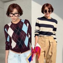최은경 아나, ‘스트라이프 VS 아가일’ 여러분의 선택은? 다 예쁜 패턴 니트 봄 데일리룩