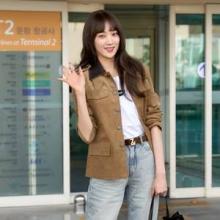 이성경, 내추럴 시스루 뱅 헤어 꾸안꾸 미모! 코듀로이 재킷과 찰떡 베이징 출국룩