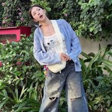 채수빈, 이렇게 힙했나? 반전 찢청 위는 청순 아래는 힙 베트남 리조트룩 