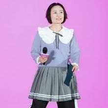 [패션엔 포토] 박경림, 여고시절 소환! 추리닝 위에 스커트 조합 걸리시한 스쿨룩