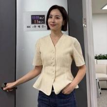 한혜진, 출근룩에도 반팔 계절이 돌아왔다! 단아한 페블럼 재킷 캐주얼 슈트 출근룩