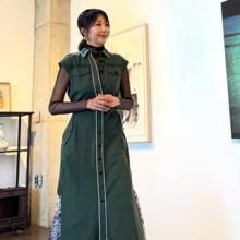 전미라, 기럭지 대체 얼마? 스커트 위에 롱 원피스 압도적 비율 원피스 레이어드룩