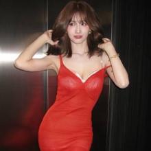 트와이스 모모, 이 비주얼 진짜! 숨멎 탄탄 머메이드 핏 시스루 슬립 드레스룩