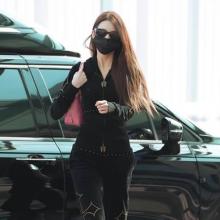 [패션엔 포토] 아이브 장원영, 꽁꽁 가려도 잇걸! 예쁜 블랙 슬림 핏 태국 출국길