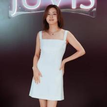 [패션엔 포토] 강소라, 리즈 시절로 돌아간 듯! 청순 A라인 스퀘어넥 화이트 리틀 원피스룩