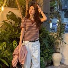 채정안, 상해 거리 휘저은 48세 걸크러시! 힙한 반팔 스트라이프 폴로 셔츠 여행룩