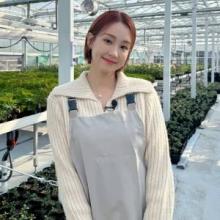 오정연 아나, 순천만국가정원 가드너? 앞치마도 예쁜 톤온톤 믹스매치 나들이룩