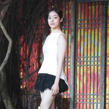 [패션엔 포토] 노윤서, 여의도 올킬! 러블리한 킷털 우아미 발레코어 프린지 드레스룩
