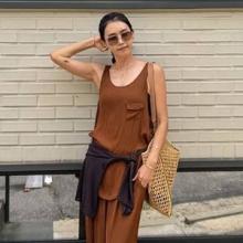 채정안, 루즈 핏 섬머 퀸! 휴양지 온 줄 브라운 셋업 톤온톤 레이어드룩