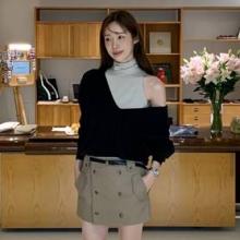차정원, 성격 급한 패셔니스타의 가을 준비! 하이넥 톱과 오프숄더 니트 시크 프레피룩