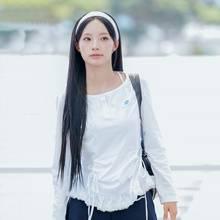 [패션엔 포토] 리센느 원이, 추리닝과 셔링 블라우스 굿조합! 러블리한 청순 여친룩 LA 출국