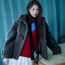 아이브 장원영, 겨울 뽀글이도 로맨틱! 플라워 플리스 후드 집업 로맨틱 걸리시룩